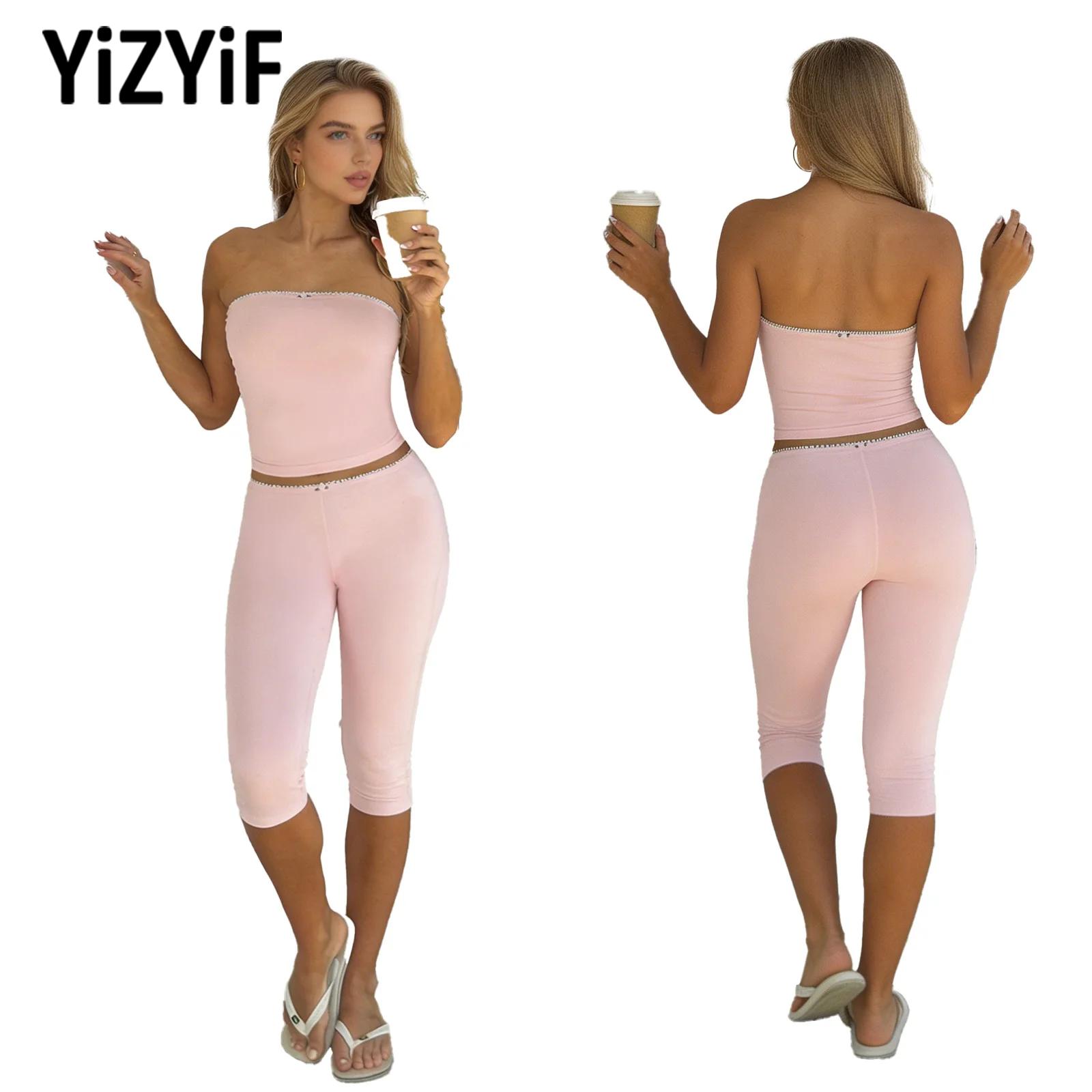 Pilates Yoga Top - Women Yoga Outfit Strapless Tube Top