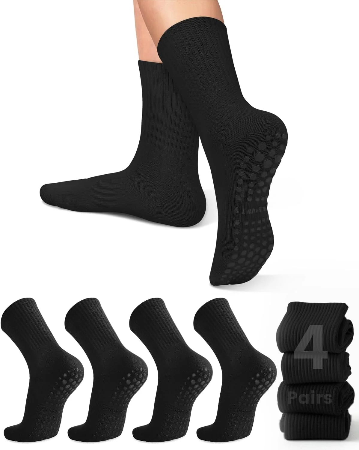 Pilates Yoga Origin - 4 pairs of women's yoga socks,