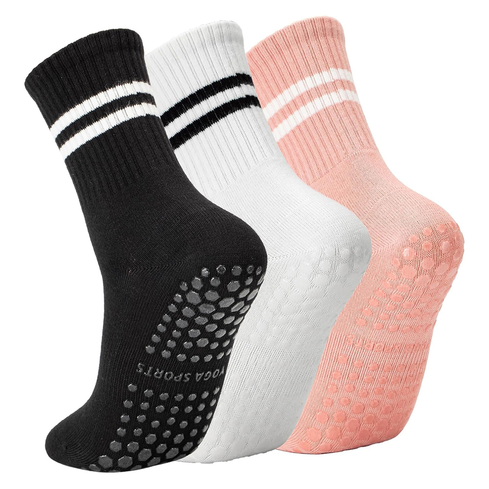 Pilate Yoga Workout - Yoga Pilates Socks with Grips for