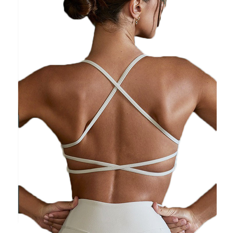 Pilate Yoga Workout - Aiithuug Crisscross Back Yoga Bra Sexy