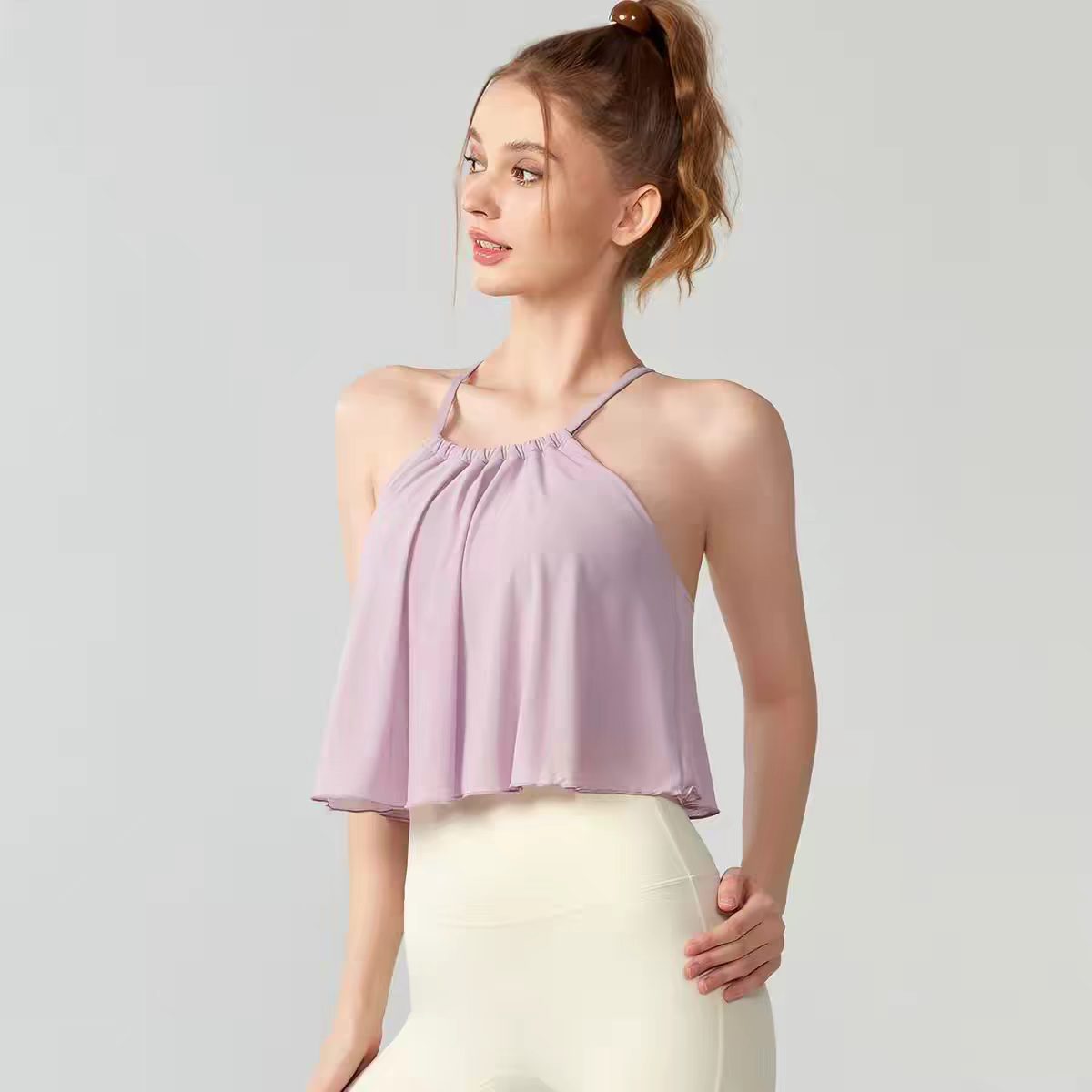 Women's 2-in-1 Mesh Crisscross - огляд і ціна Pilates Yoga Top